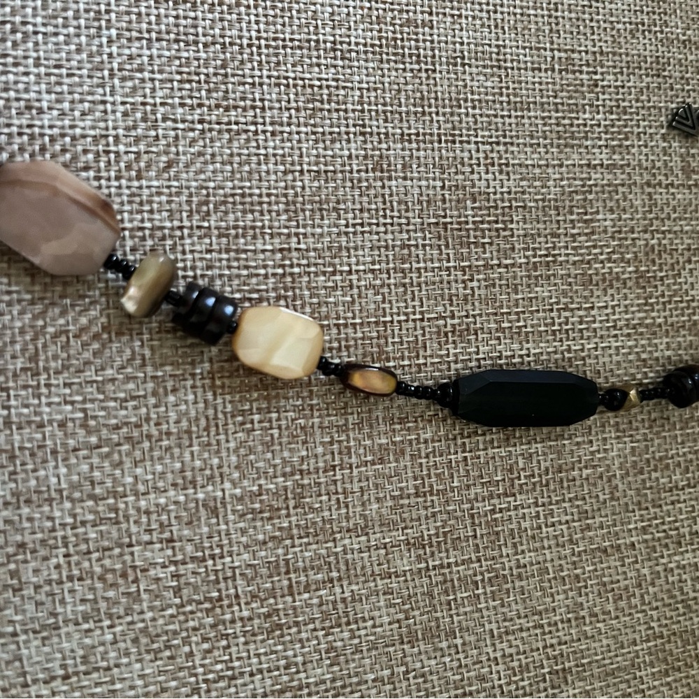 Silpada Brown and Black Bohemian Necklace with Metal Pendant - Picture 5 of 6